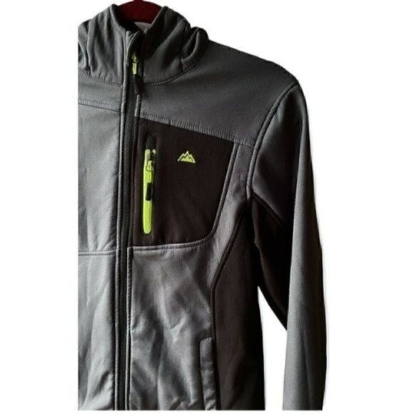 Snozu Performance Soft Shell Jacket Gray Kids Size L 14-16 Hoodie Skiing - Picture 5 of 11